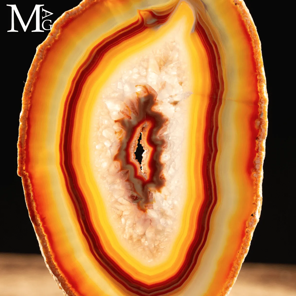 Fetta di Agata Naturale – Bande Cromatiche.