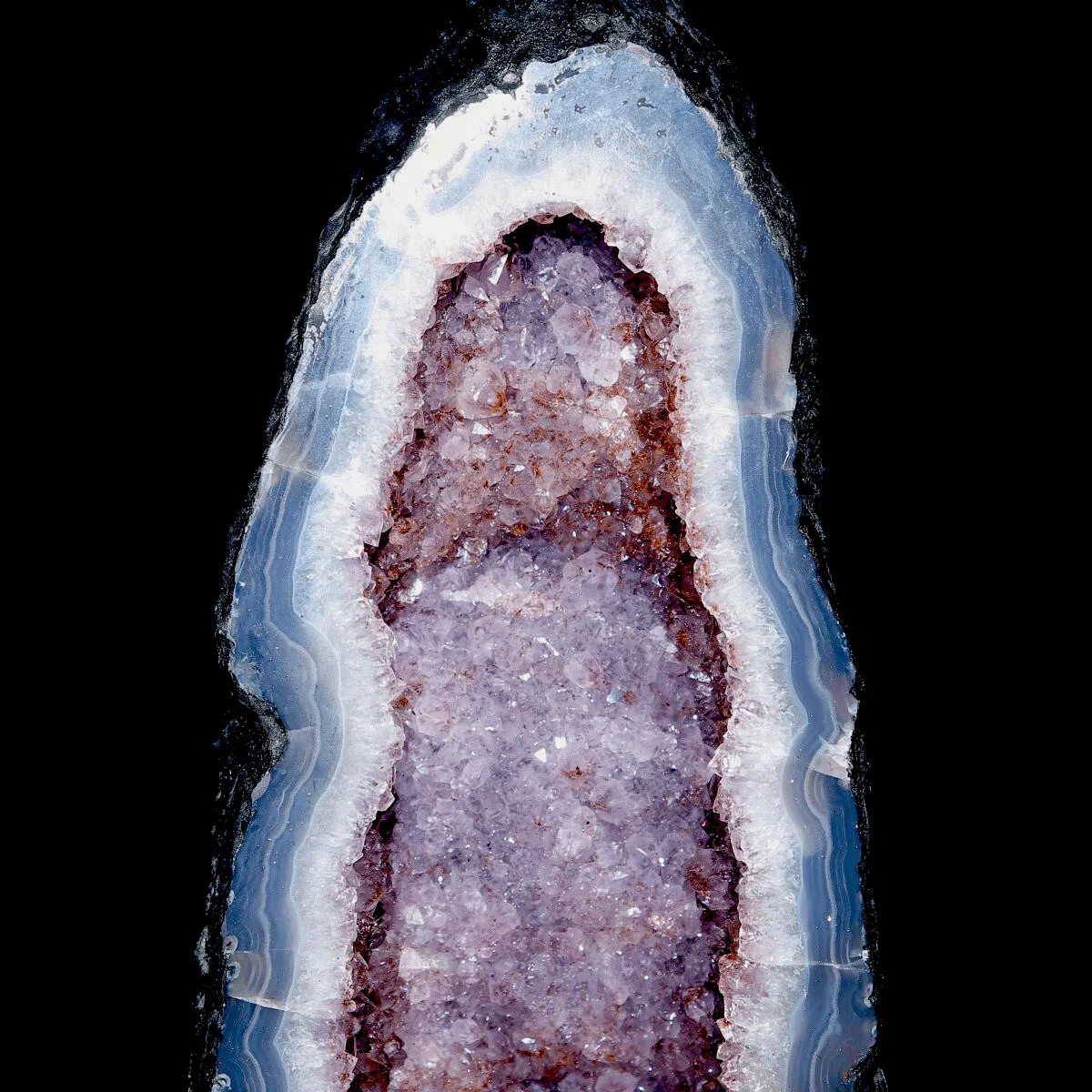 Geode di Ametista del Brasile con Bordo di Agata.