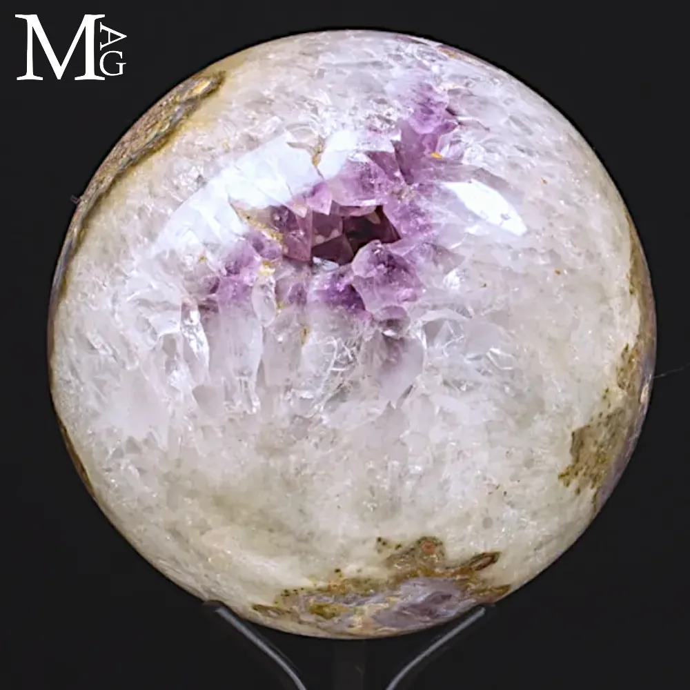 Grande Sfera in Quarzo Ametista da Geode Naturale