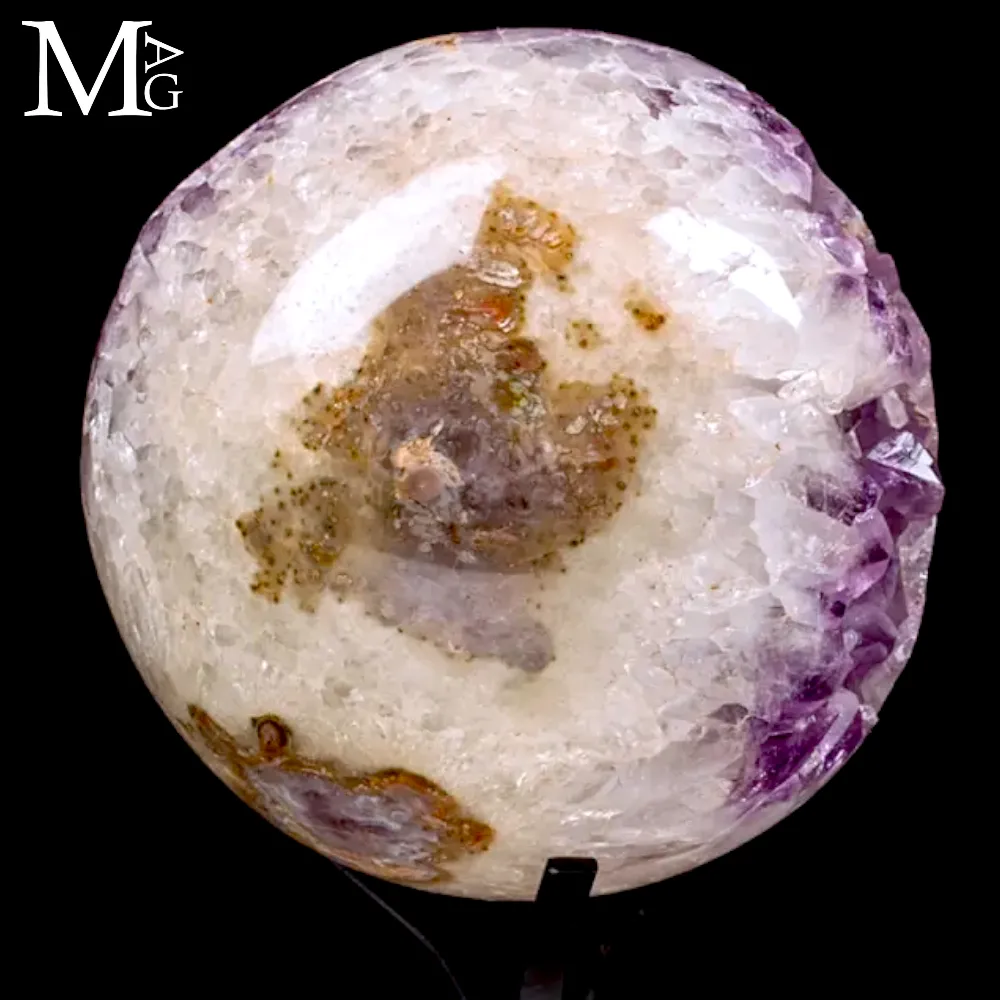 Grande Sfera in Quarzo Ametista da Geode Naturale