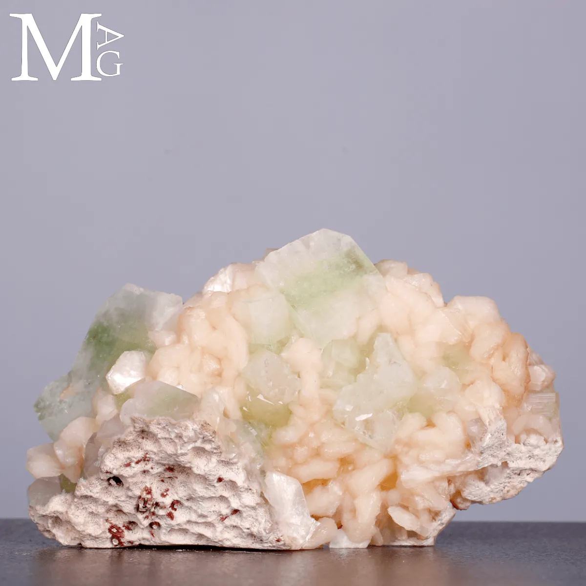 Apofillite Verde su Stilbite dell’India