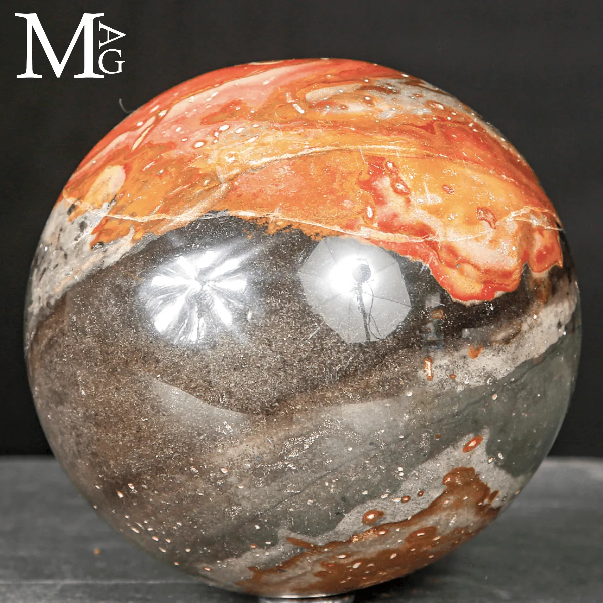 Sfera in Diaspro Policromo Ornamentale