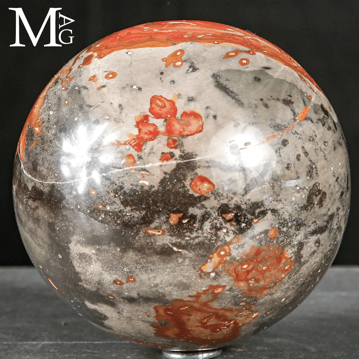 Sfera in Diaspro Policromo Ornamentale