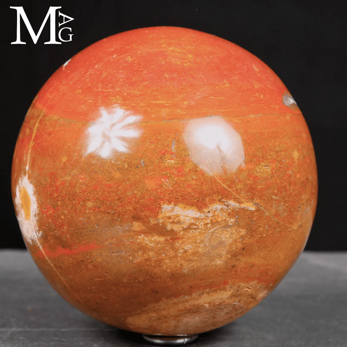 Sfera in Diaspro Rosso Naturale