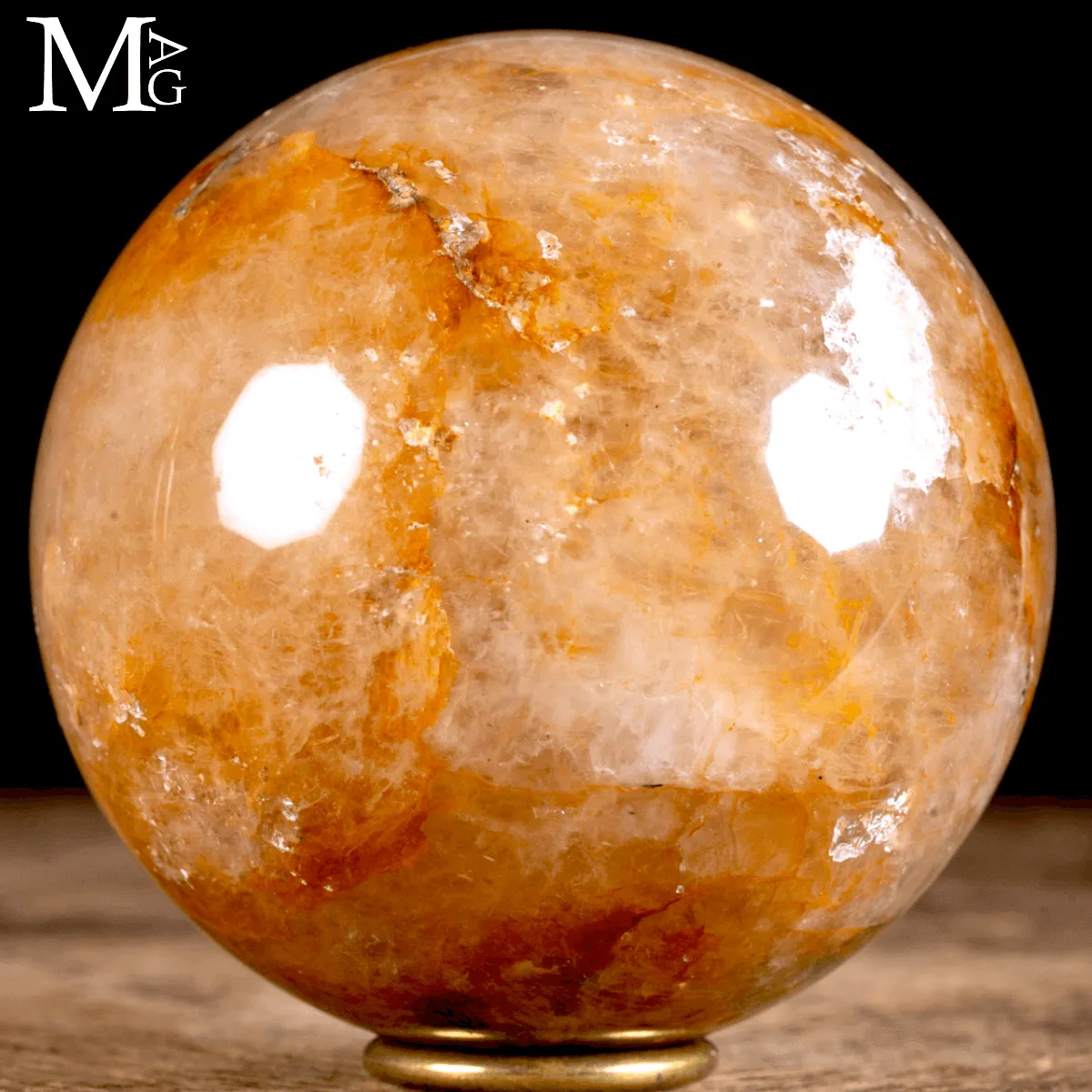 Sfera in Quarzo Ematoide – Intagliata da Cristallo Naturale.