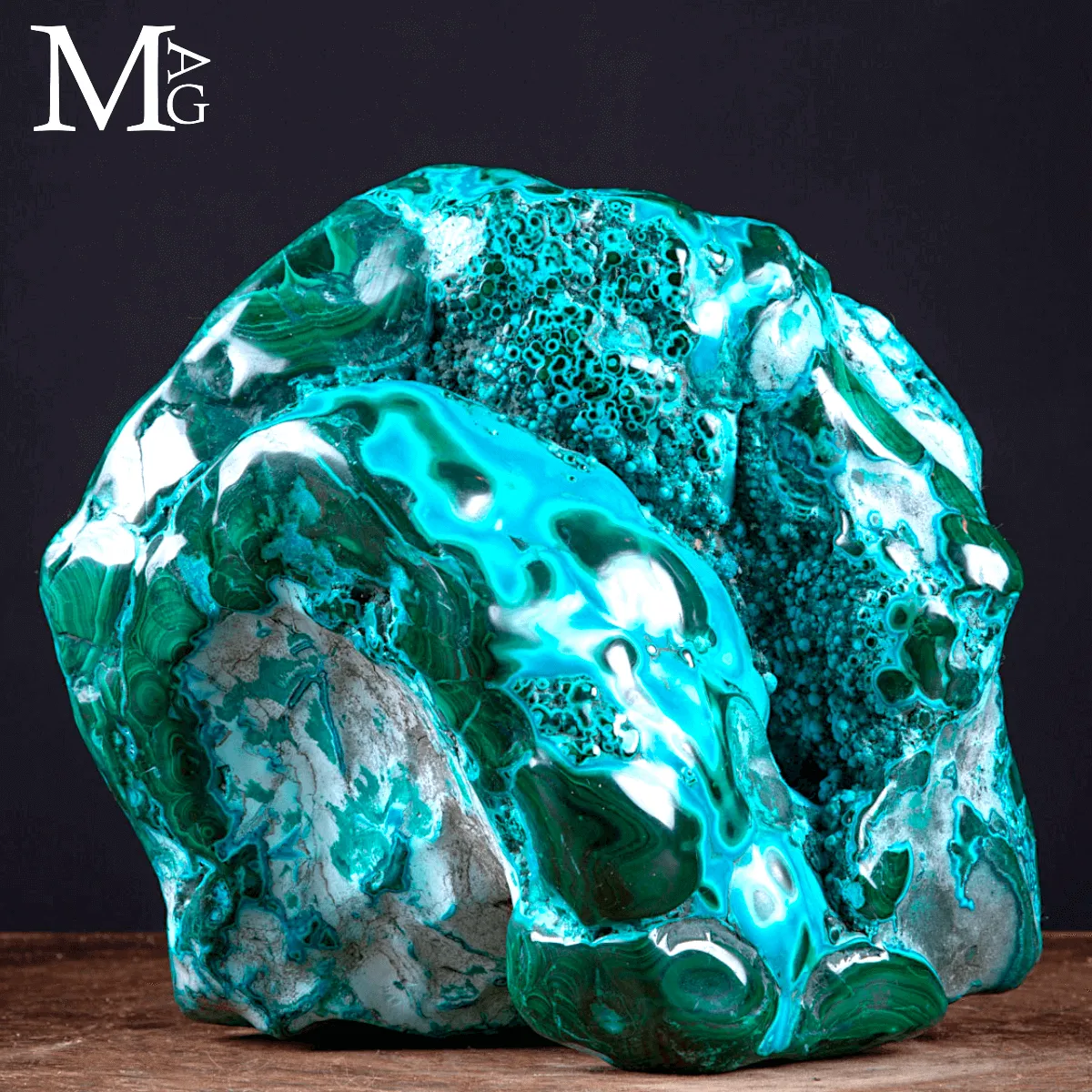 Malachite con Crisocolla – Miniera Star of the Congo.