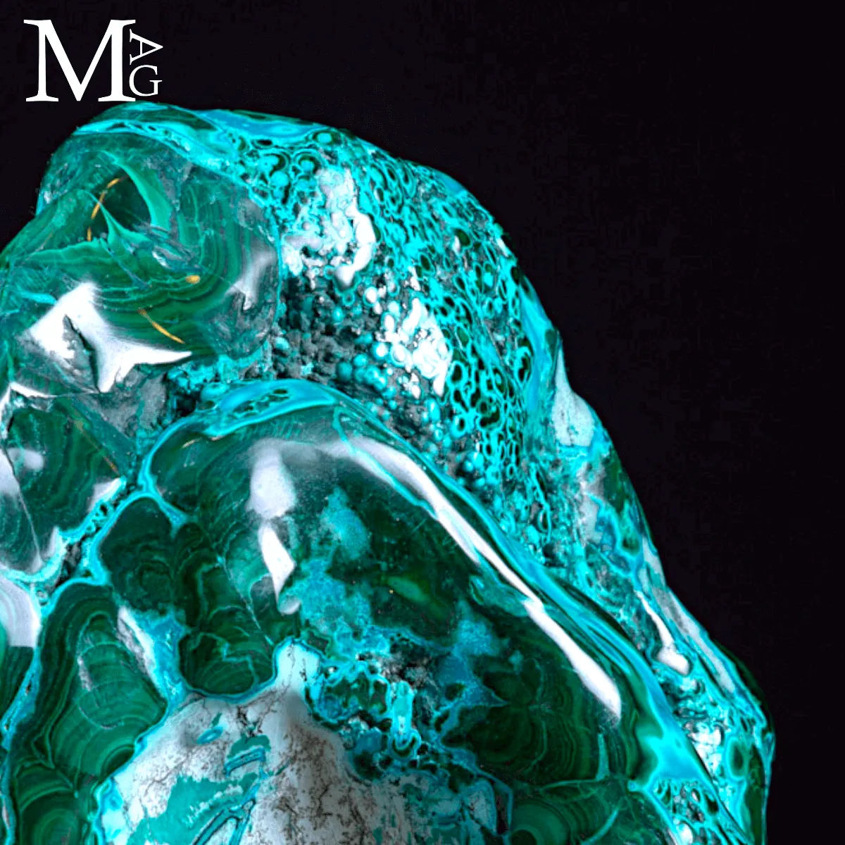 Malachite con Crisocolla – Miniera Star of the Congo.