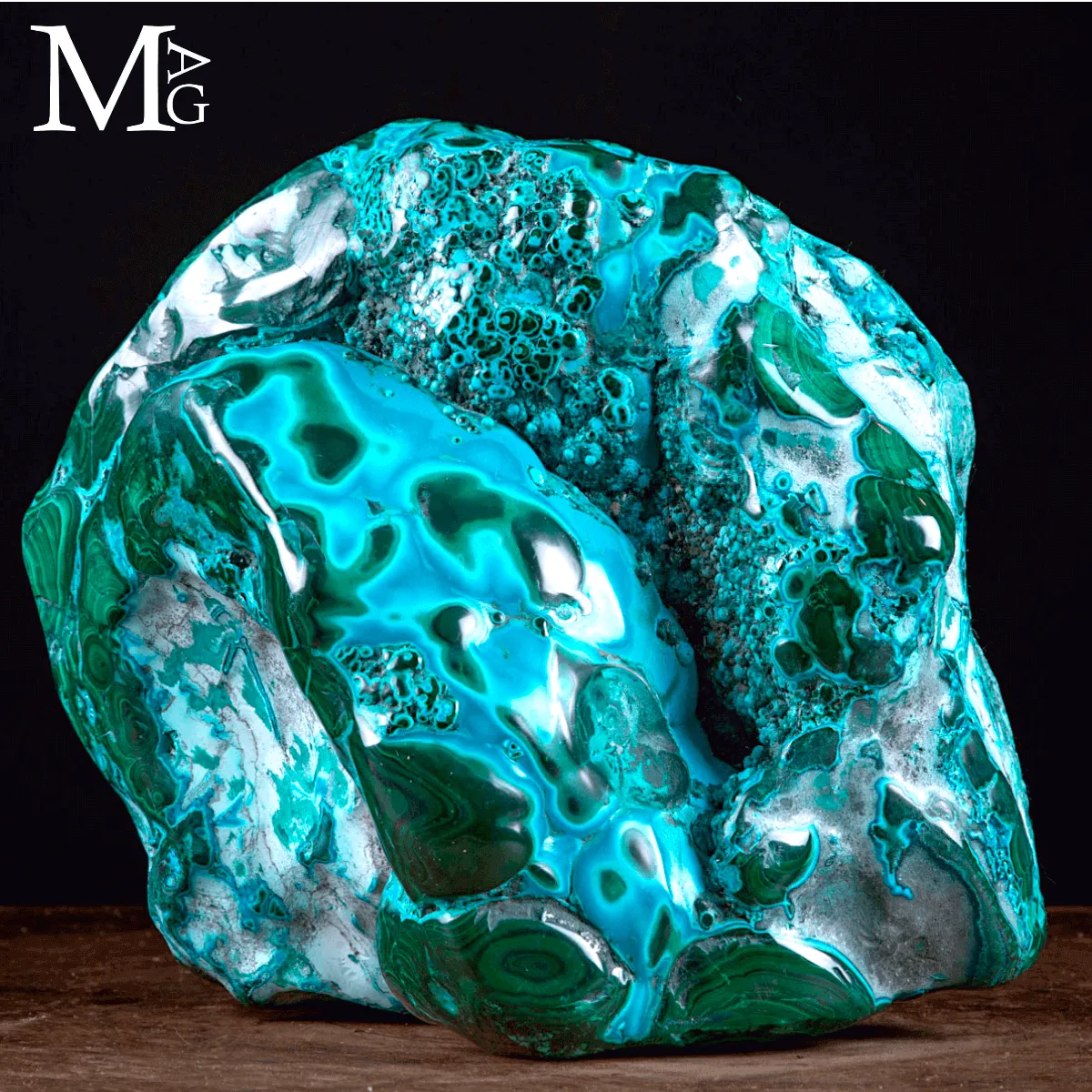 Malachite con Crisocolla – Miniera Star of the Congo.