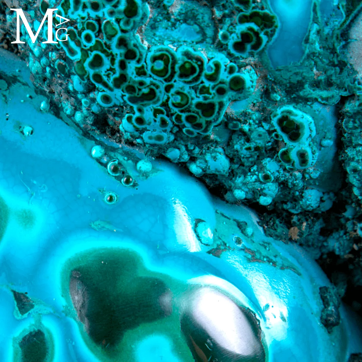 Malachite con Crisocolla – Miniera Star of the Congo.