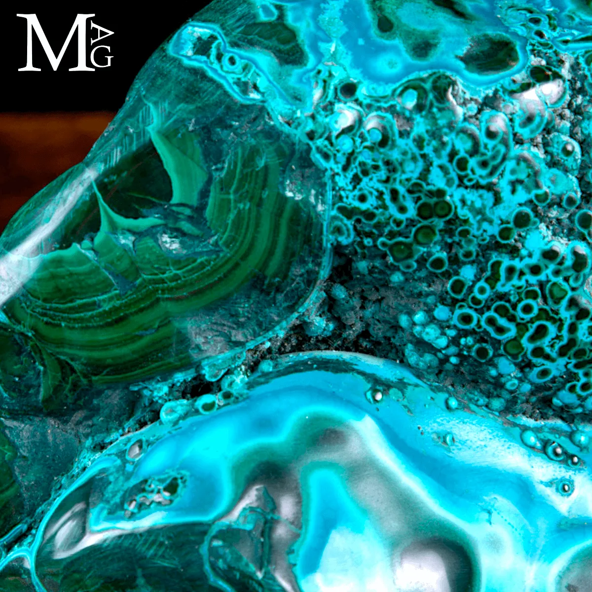 Malachite con Crisocolla – Miniera Star of the Congo.