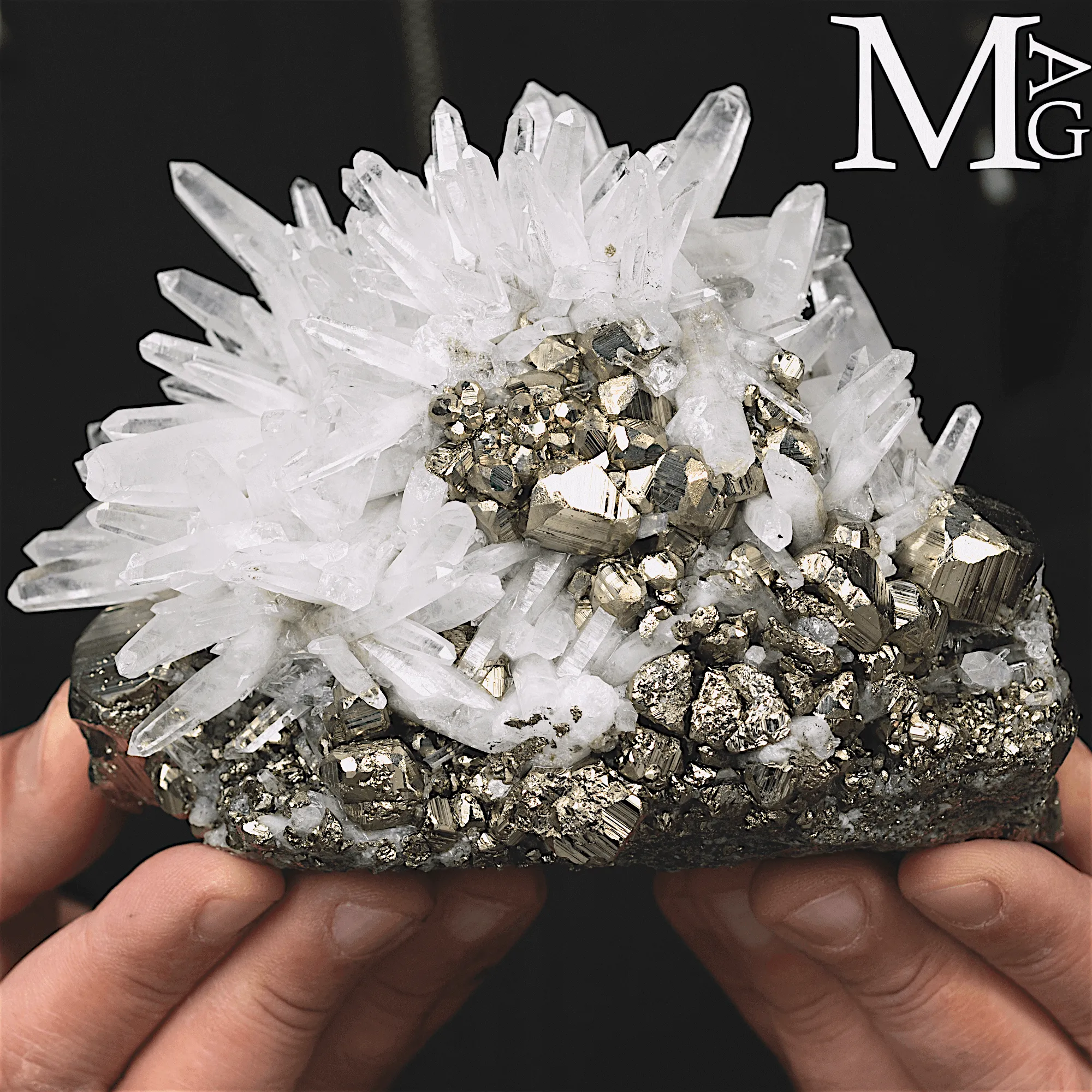 Quarzo su Pirite – Huanzala Mine, Ancash, Perù