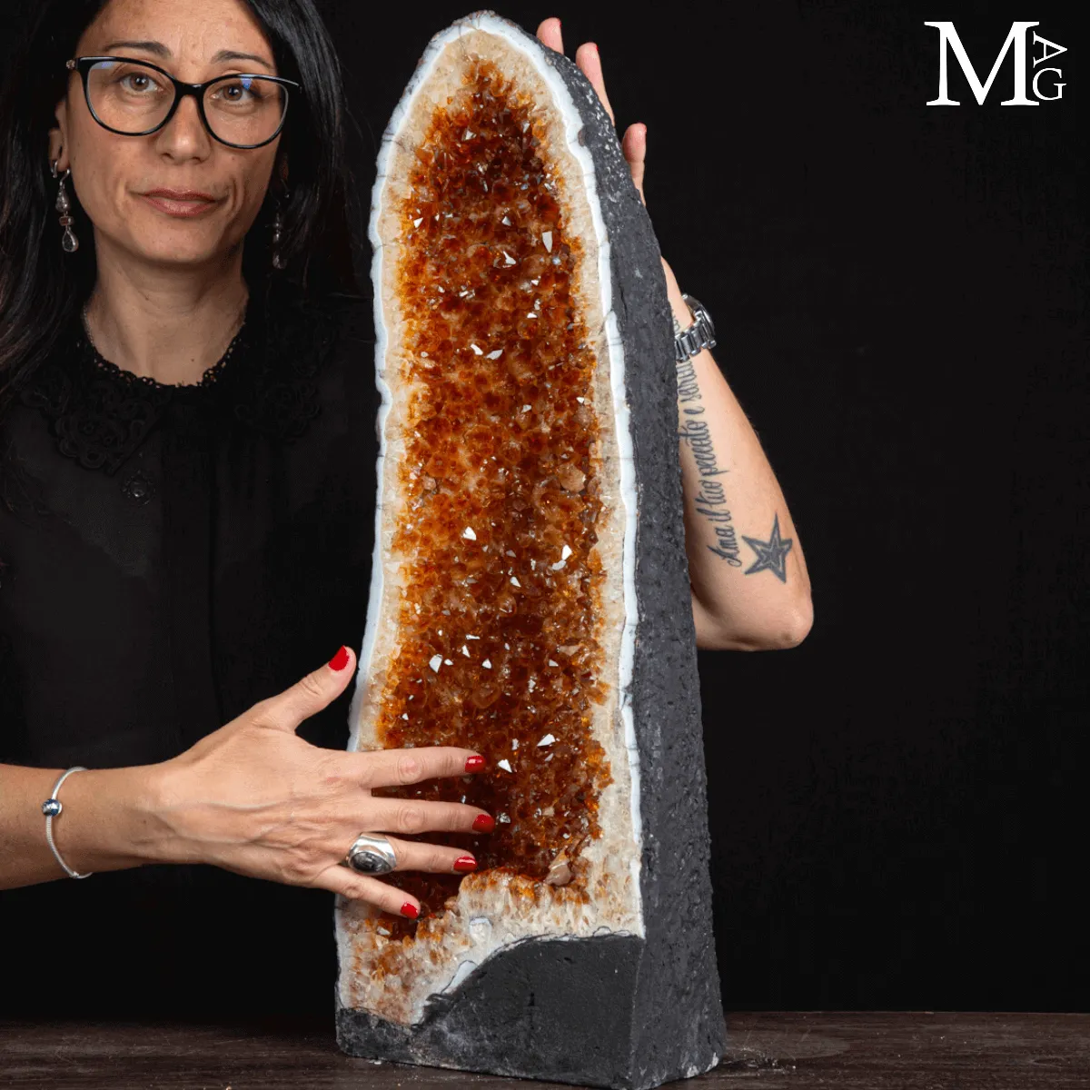 Geode di Citrino Madeira – Sezione.