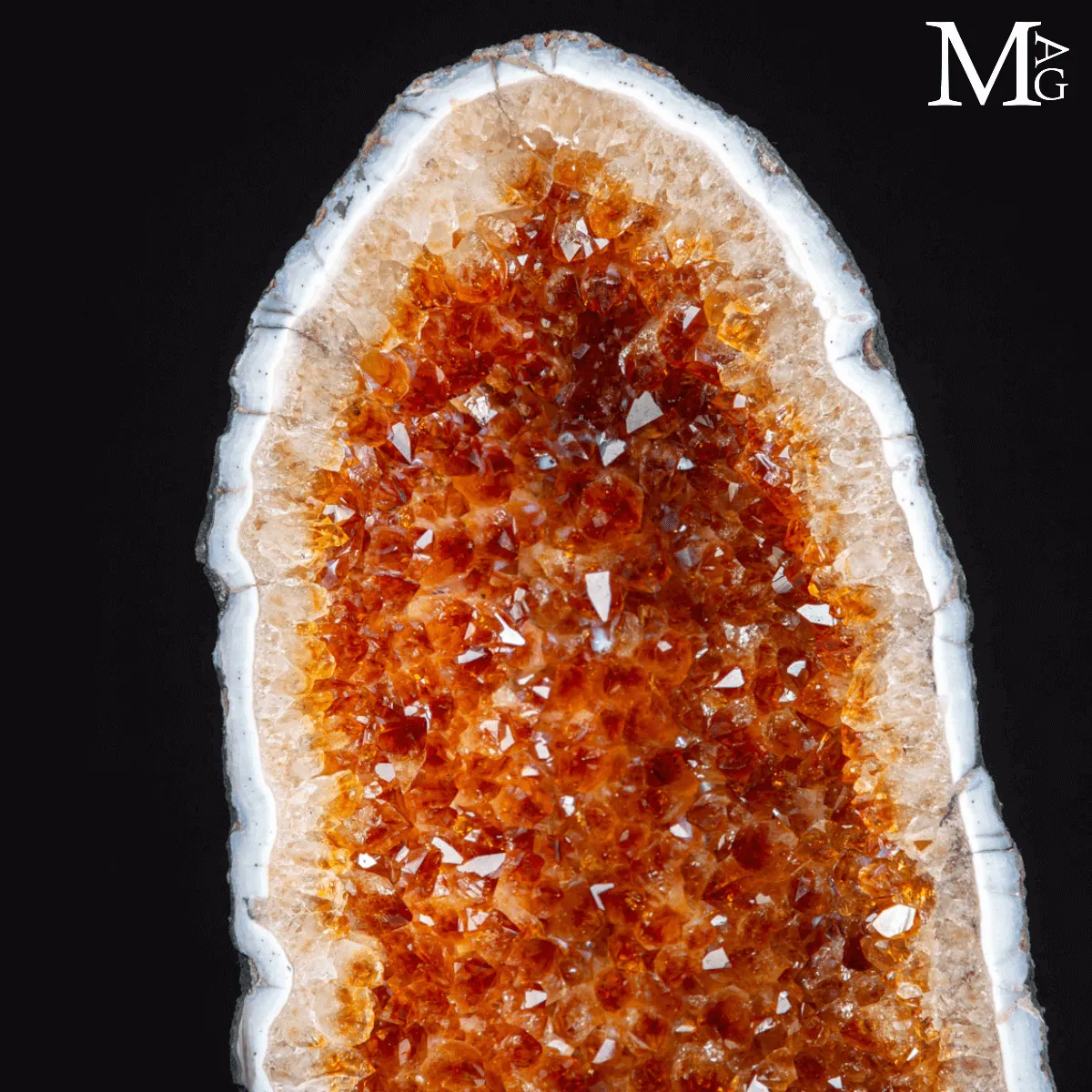 Geode di Citrino Madeira – Sezione.
