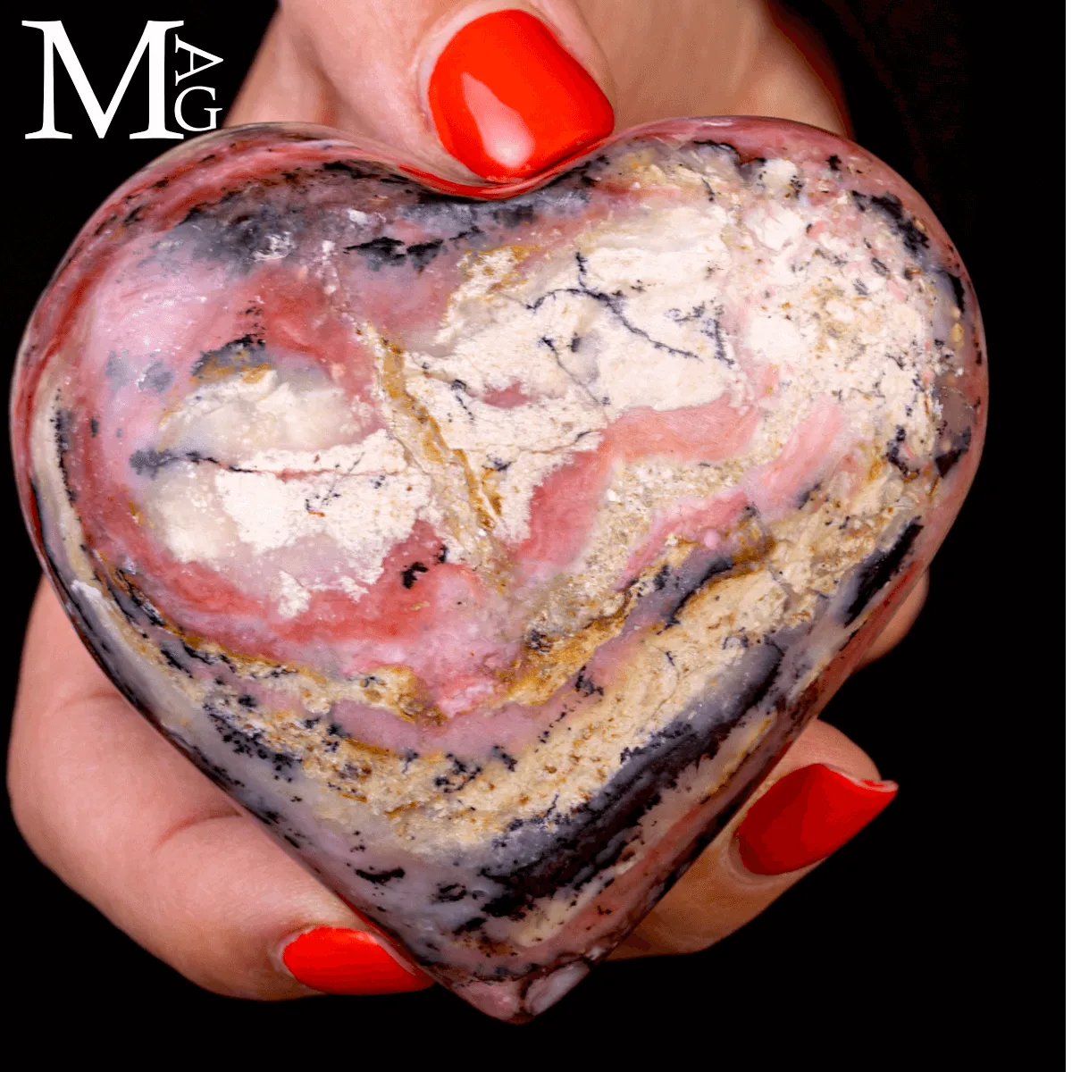 Cuore in Rodonite Rosa – Perù