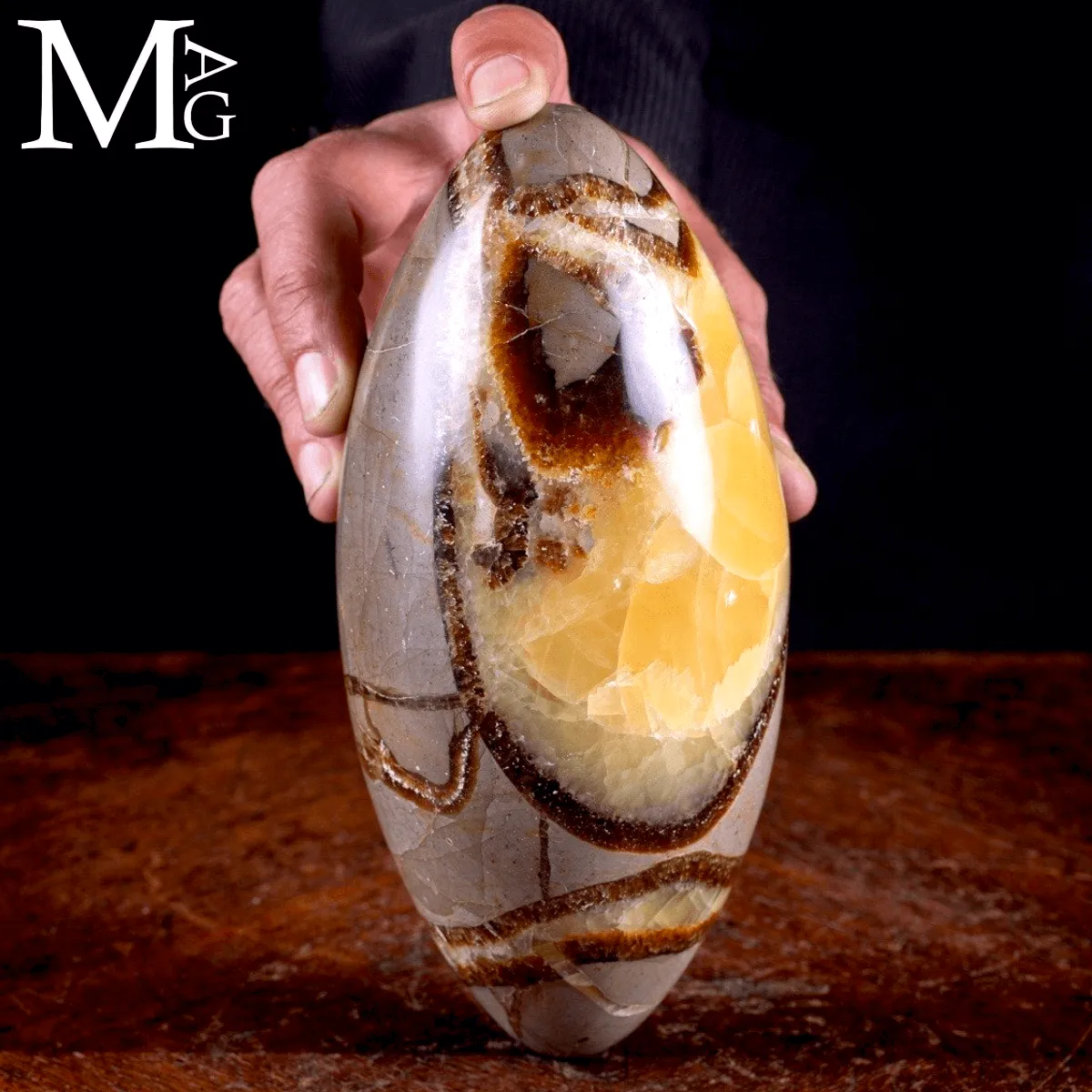 Shiva Lingam in Septaria: Aragonite e Calcite