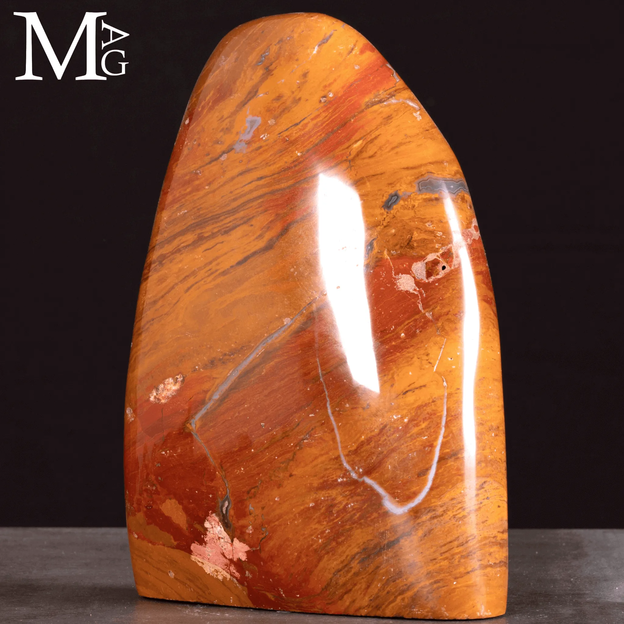 Diaspro Rosso-Arancio Agatizzato.