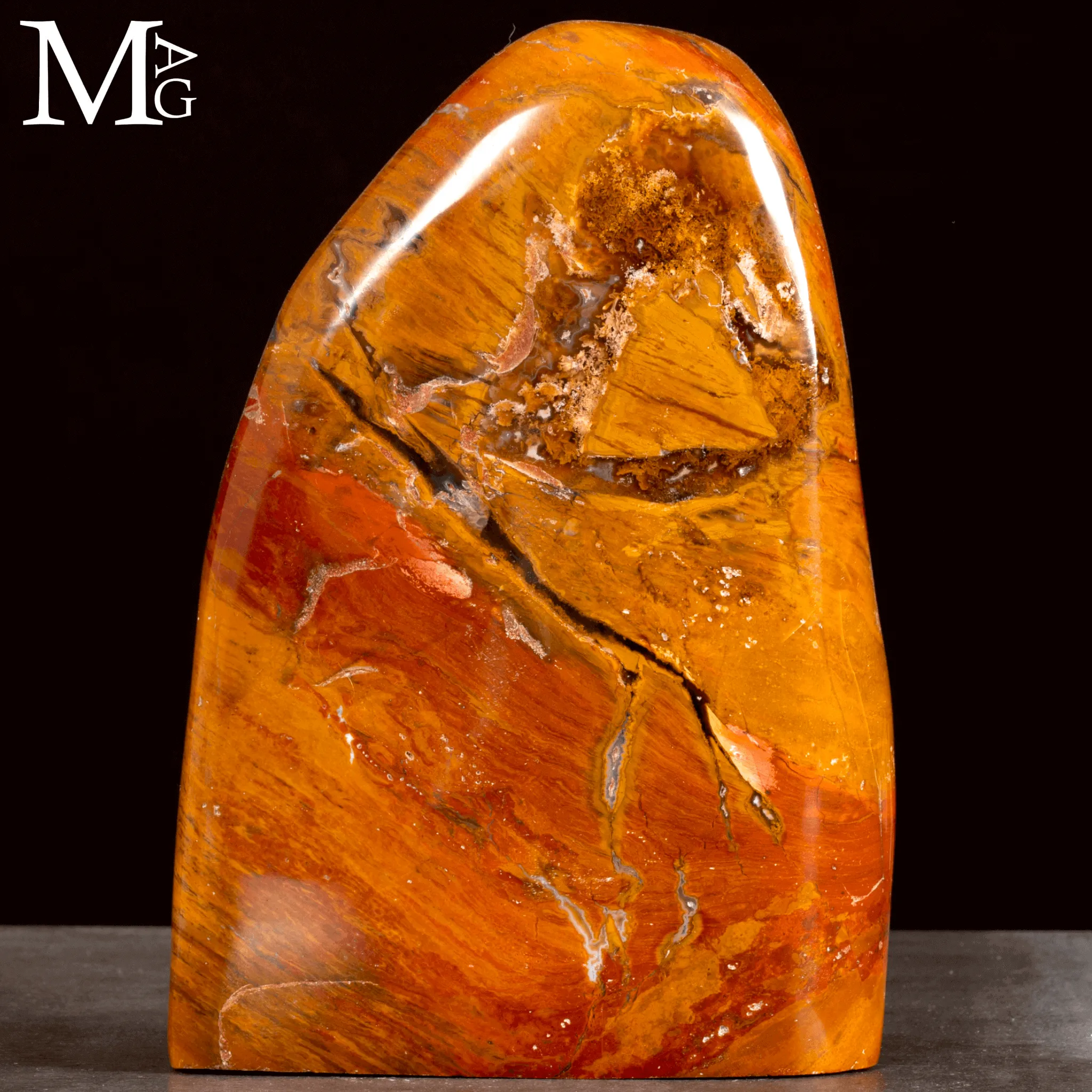 Diaspro Rosso-Arancio Agatizzato.