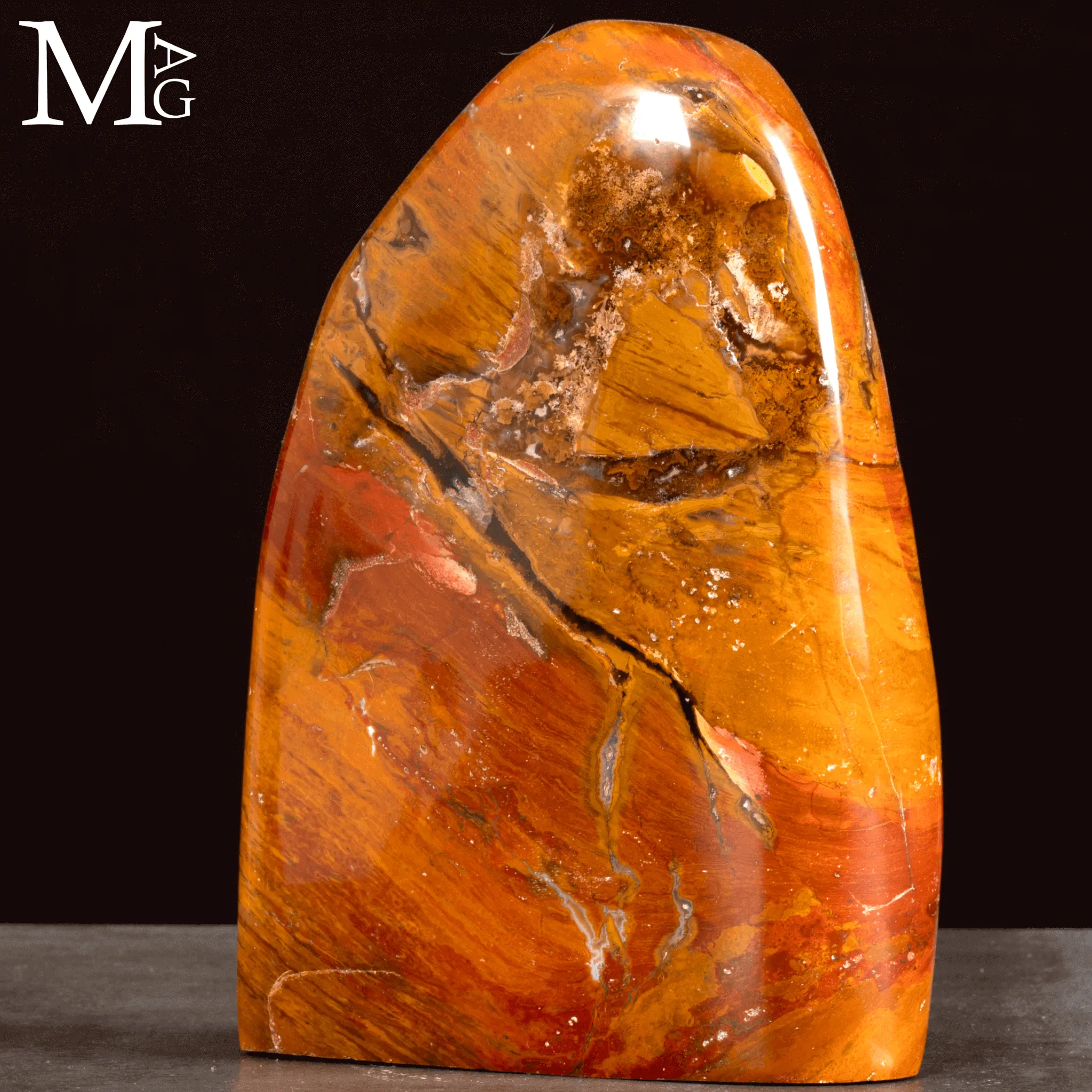 Diaspro Rosso-Arancio Agatizzato.