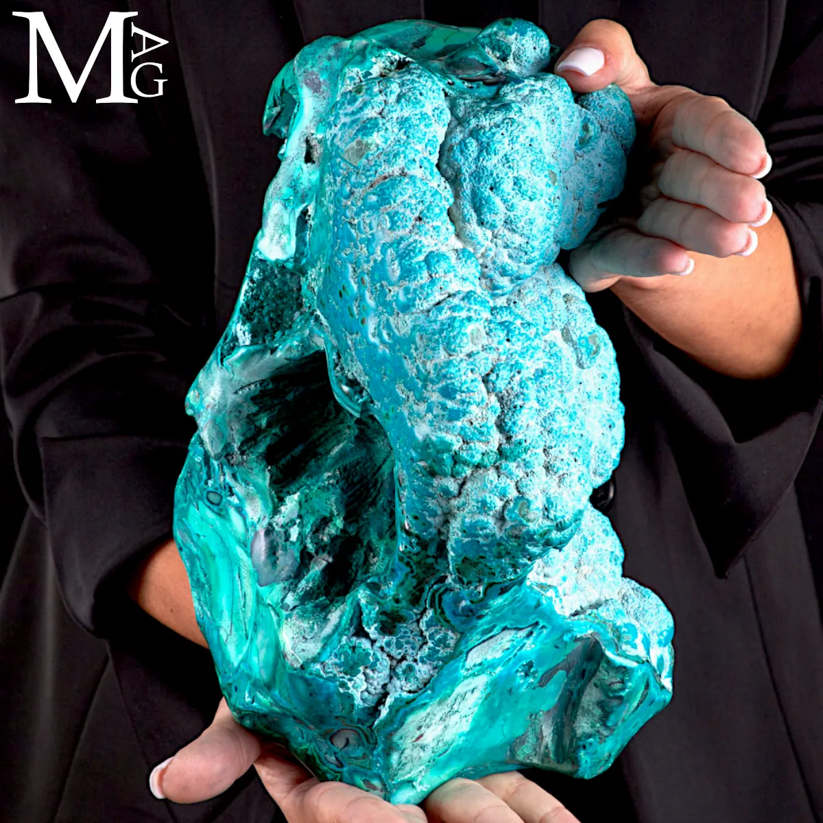 Malachite e Crisocolla - Campione su Base.