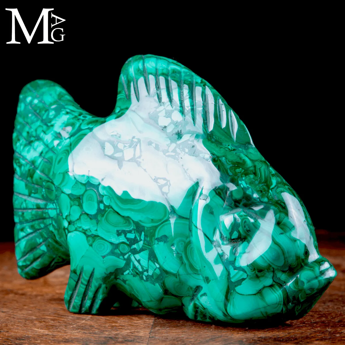 Scultura in Malachite – Pesce Tropicale.