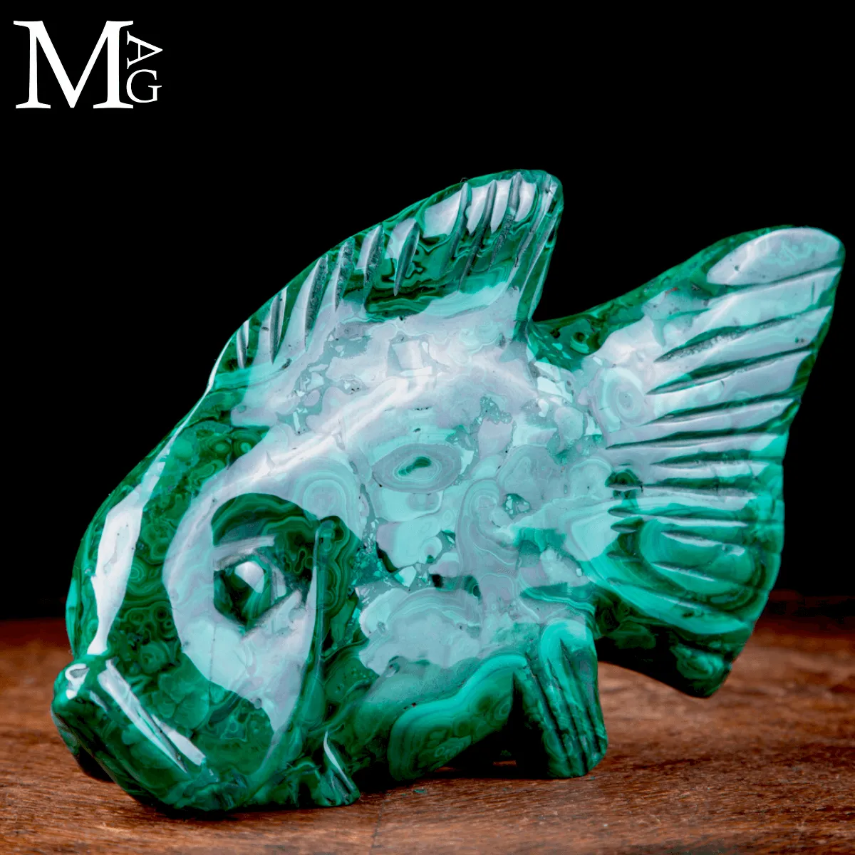 Scultura in Malachite – Pesce Tropicale.