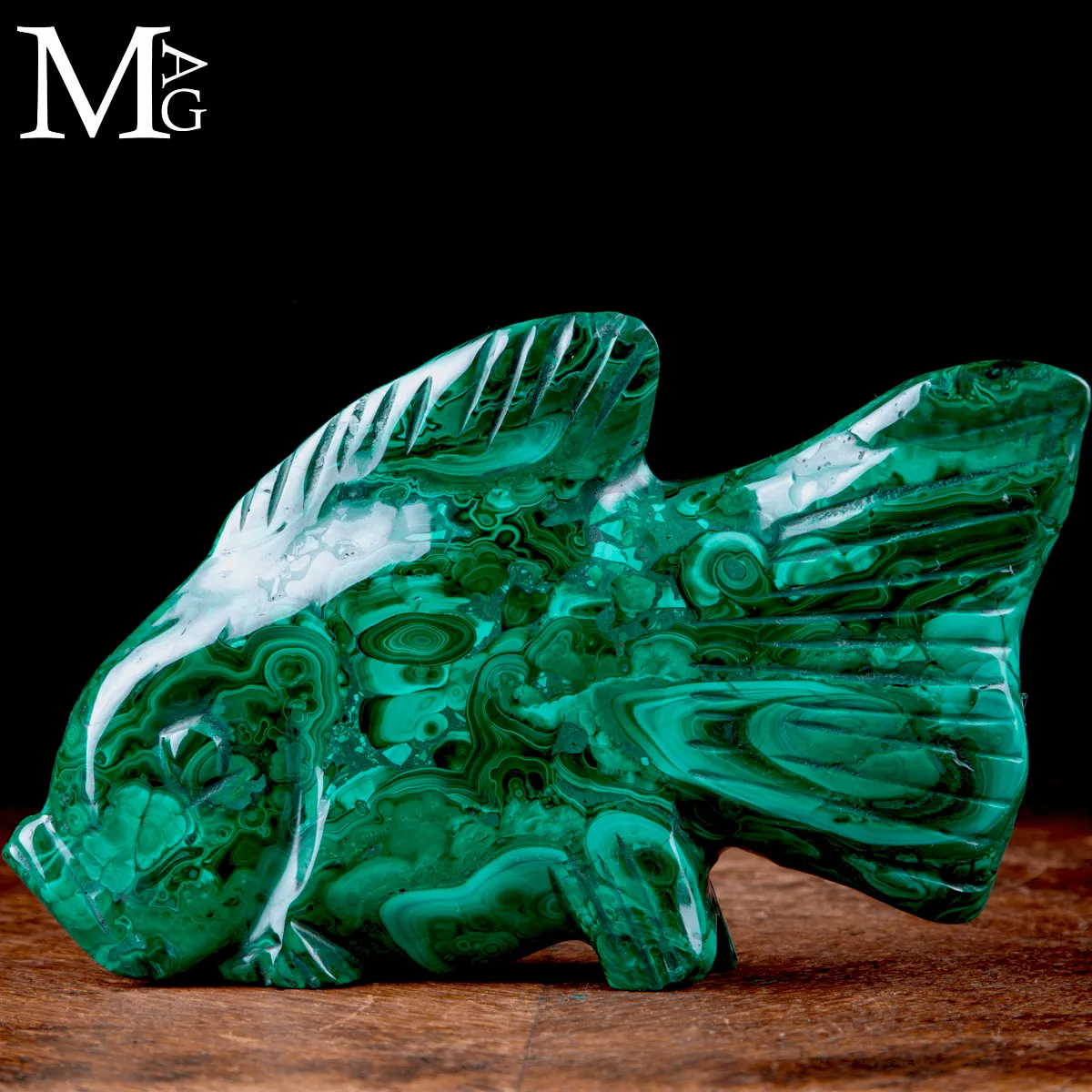 Scultura in Malachite – Pesce Tropicale.