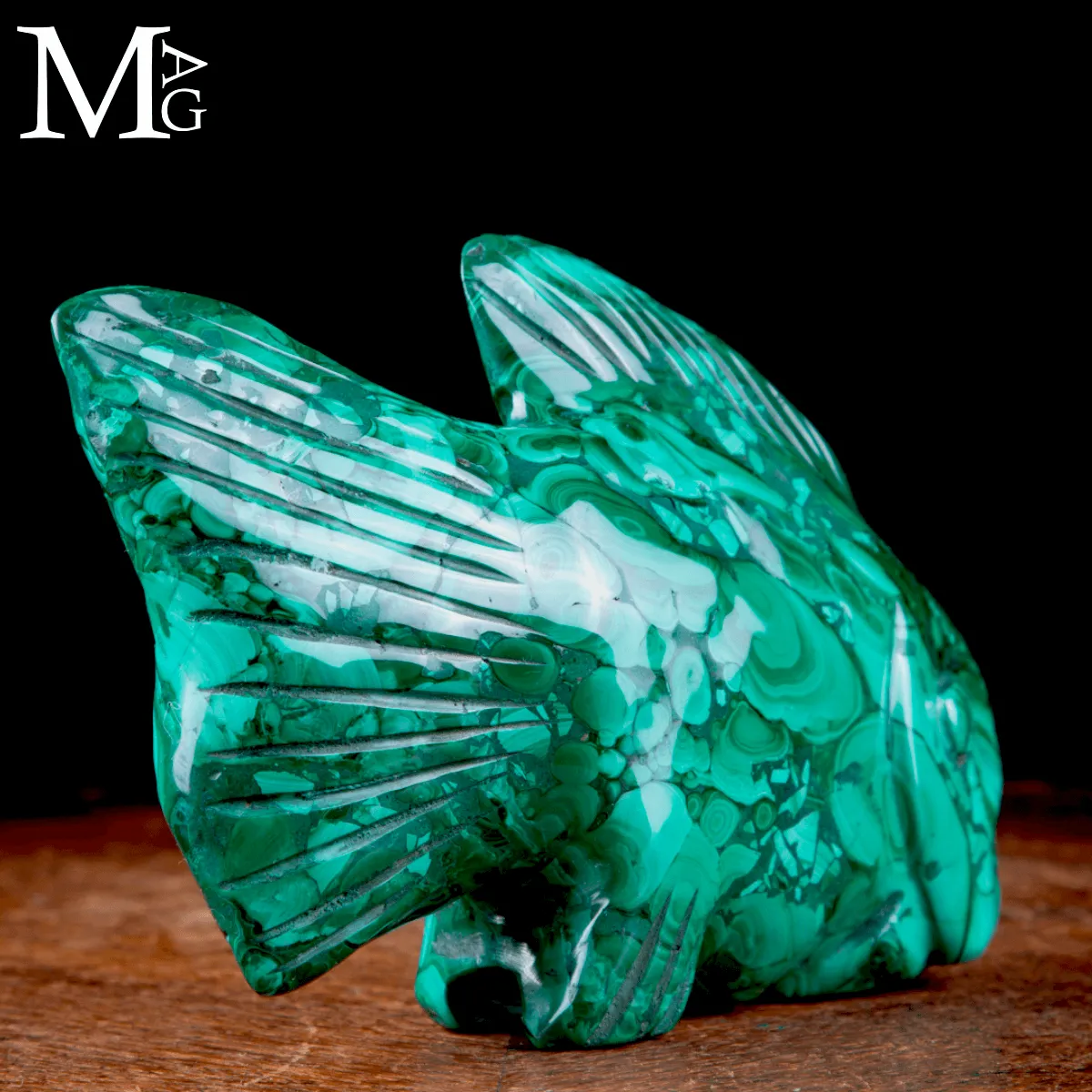 Scultura in Malachite – Pesce Tropicale.