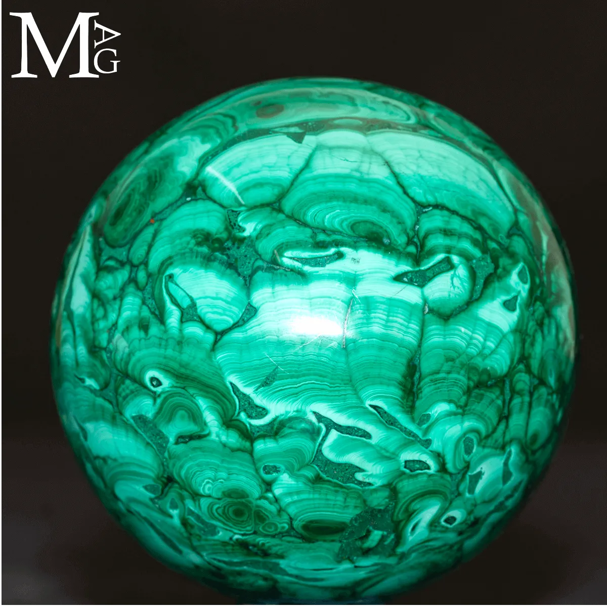 Sfera in Malachite Naturale – Congo.