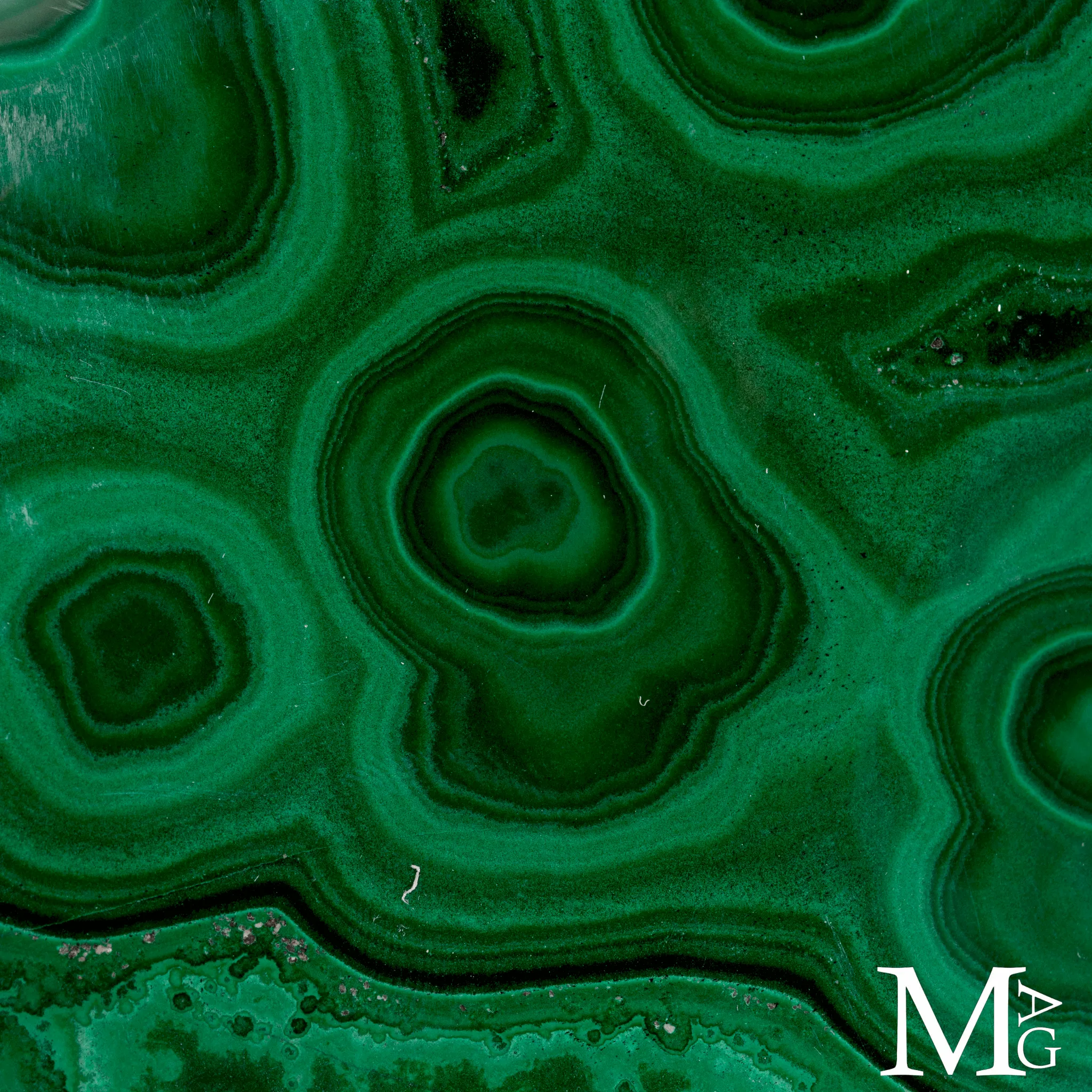 Malachite a Struttura Orbitale.