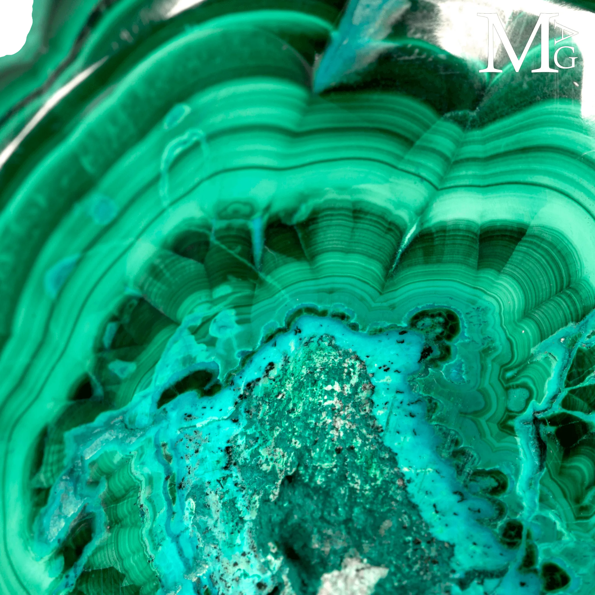Formazione di Malachite e Crisocolla – Laguna Blue.
