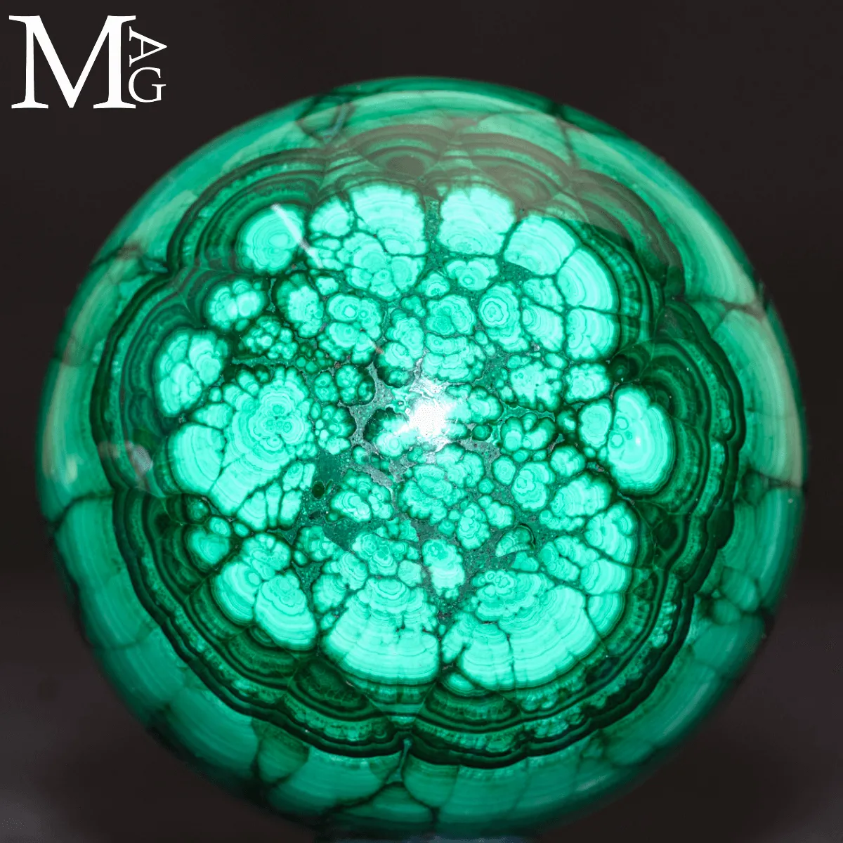 Sfera in Malachite – Il Linguaggio delle Forme.