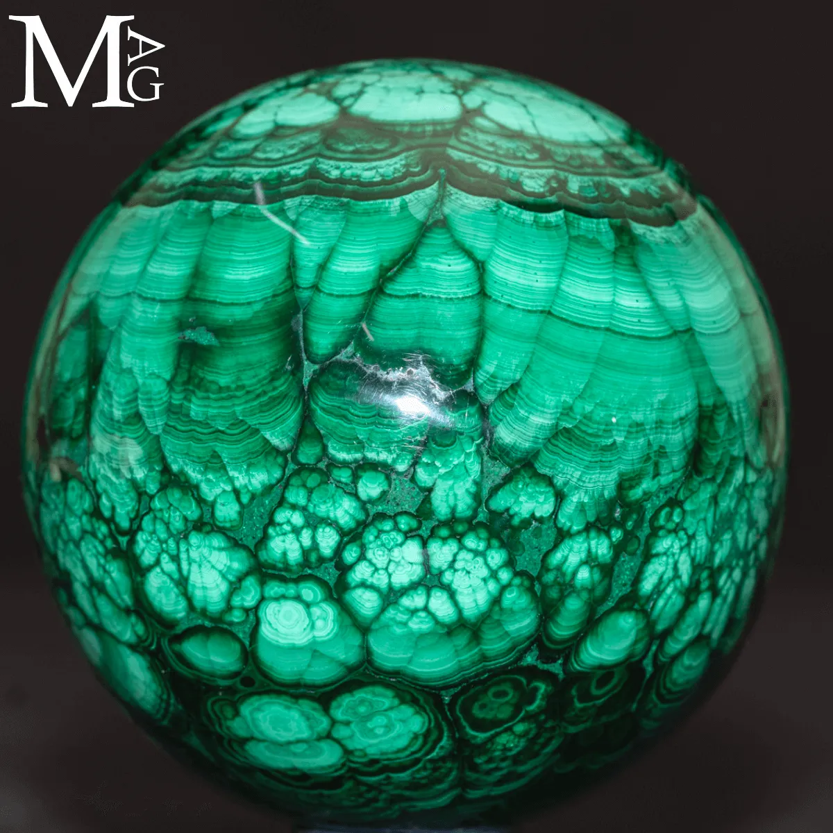 Sfera in Malachite – Il Linguaggio delle Forme.