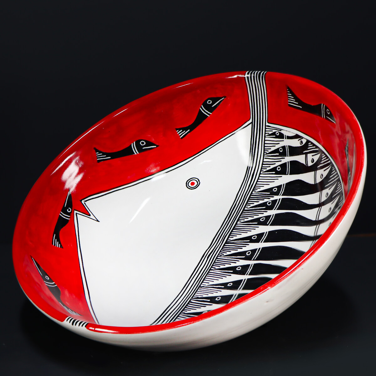 Vassoio Per Crostate 5five - Ceramica, Diametro 28cm, Colore Rosso, Per Forno E Tavola