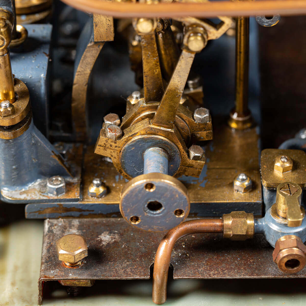 L'Amérique ancienne machine à vapeur restauré et rénové à l'ancienne