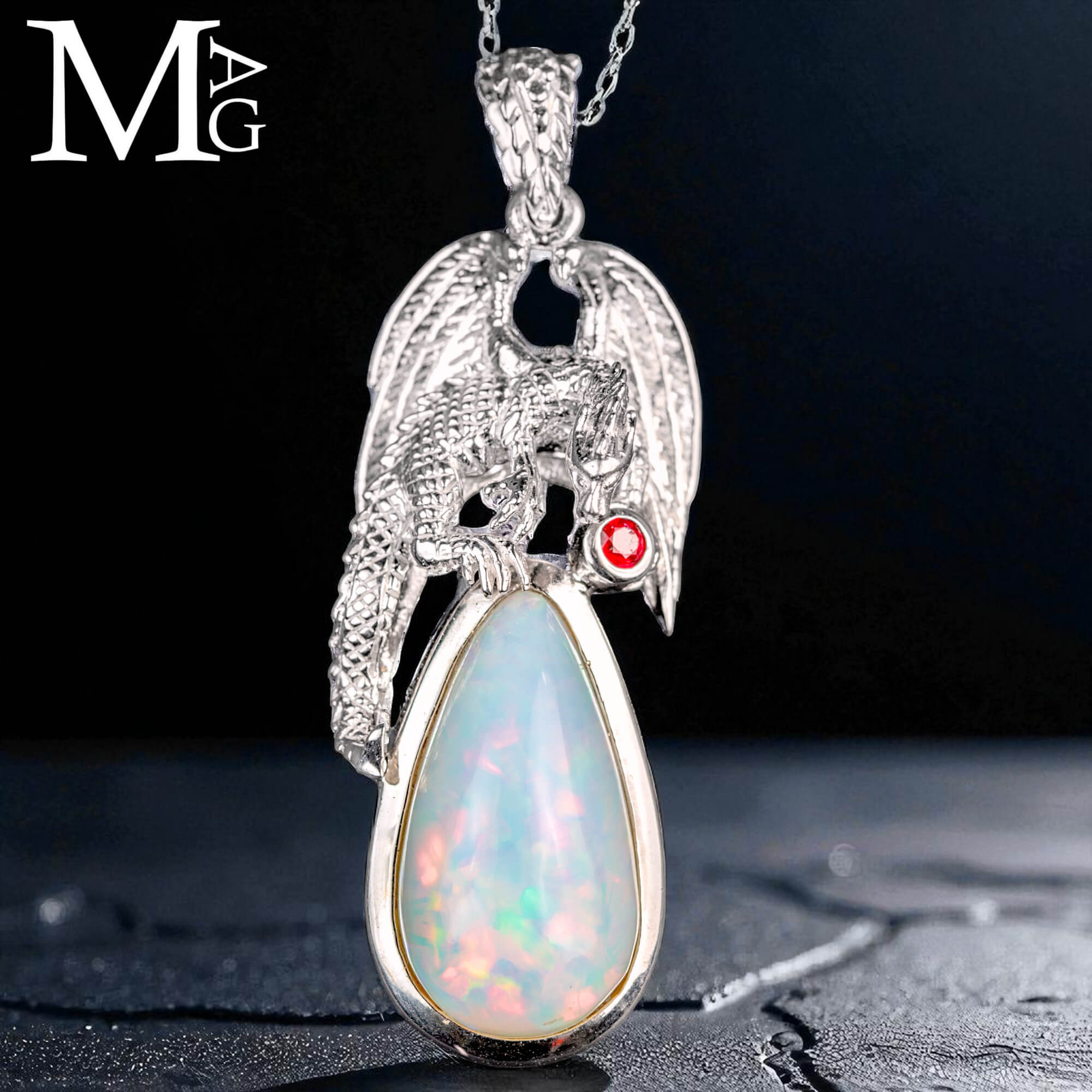 Collana Con Ciondolo In Vero Opale Etiope – Argento 925, Design Minimalista, Gioiello Originale Per Lei, Con Certificato